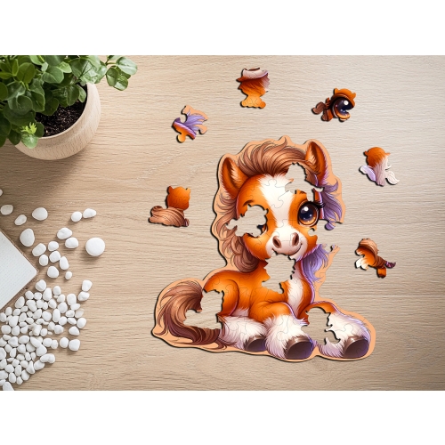 Puzzle Drewniane Konik 49 elementów